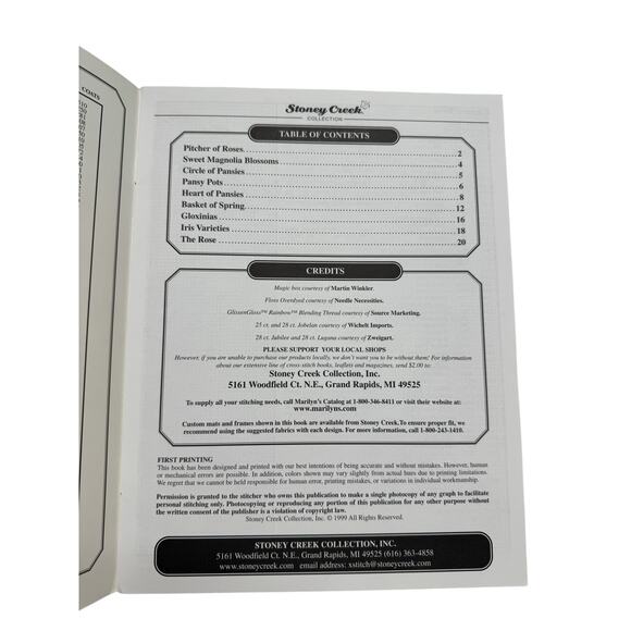 Vintage Beauty In Bloom Cross Stitch Pattern Book STONEY CREEK Flower Plants - Picture 3 of 3